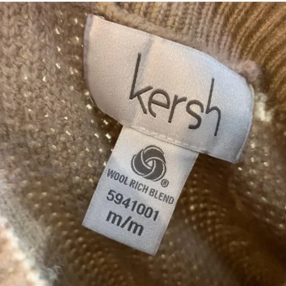 Kersh M Wool rich Blend V-neck Waffle Knit Sweater - Picture 3 of 7